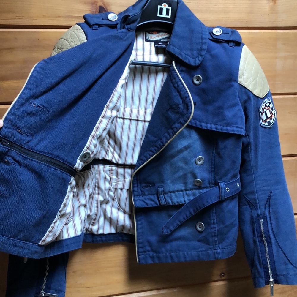 Icon Moto Motorcycle Jacket Womens Blue Armored ladies Motorsport Medium M - Picture 8 of 17